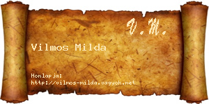 Vilmos Milda névjegykártya